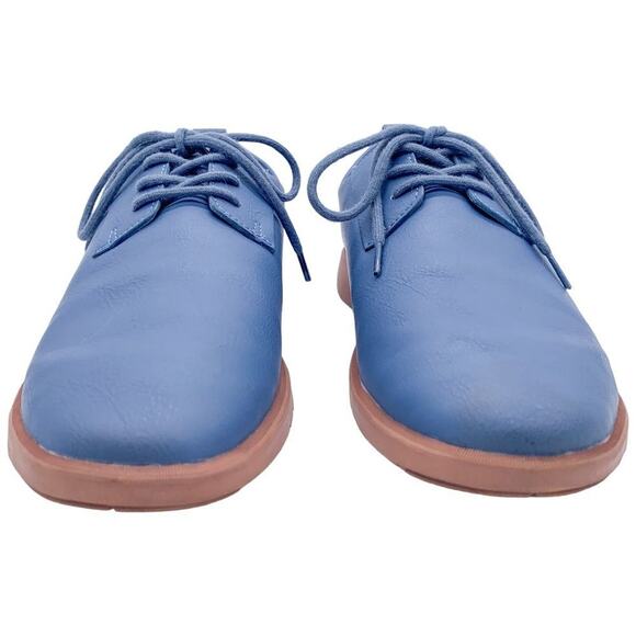 Ponto The Pacific Women's Slate Blue Oxford Sneakers Recycled Leather Size 7.5 - Picture 4 of 11